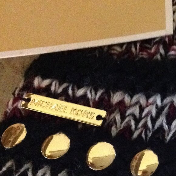 Michael Kors Gold Studded Mittens - Picture 7 of 7